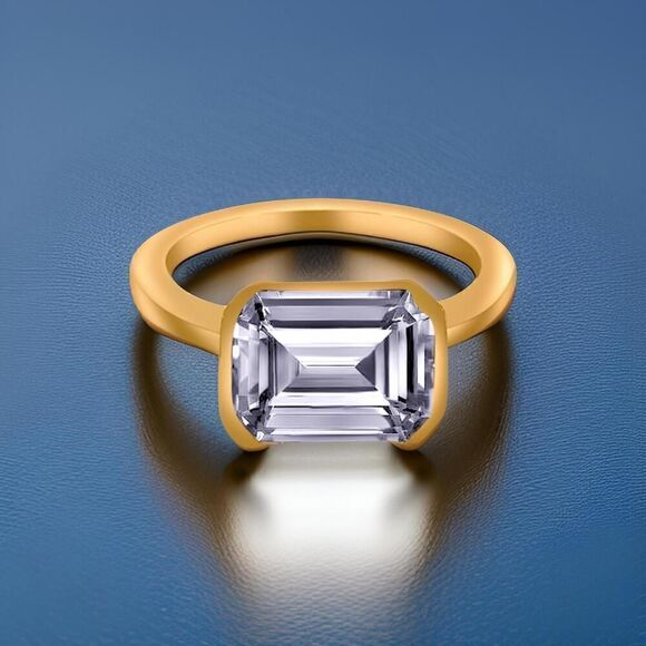 Natural Aquamarine Ring 6.5 14k Yellow Gold 2.94 TCW Certified $2,190 221346 - Picture 4 of 12